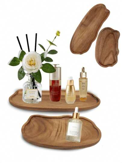 1pc Cloud Shaped Tray Wood Tray, Jewelry And Cosmetics Storage Tray, Beauty Display Tray, Perfume Tray, Bathroom Tray, Tableware Wooden Tray, Cake Tray, Kitchen Tray, Birthday Display Rack, Garden Tray, Cupcake Tray, Suitable For Birthday, New Year Gifts, Valentine's Day,Kitchen And Bathroom Tray, Dessert, Snack, Snack Tray, Fruit Tray, Tableware Tray, Decorative Display Cake Plate, Vintage Style Table Decoration Tray, Decoration Tray