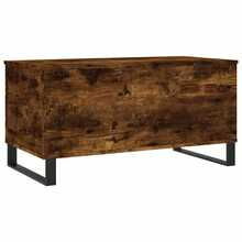 vidaXL Table basse Chêne fumé 90x44,5x45 cm Bois d'ingénierie - Tabac - Voir 8