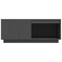 vidaXL Table basse Gris 100x101x40,5 cm Bois massif de pin - Gris - Voir 5
