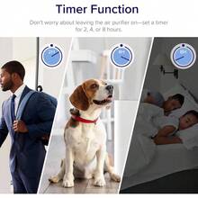 mhjLEVOIT Purificador de Aire para Habitaciones Grandes en el hogar eliminador de Humo y olores Filtro HEPA Verdadero H13 para Dormitorio -PUR131 Blancosleeping Bags - Blanco - Ver 8