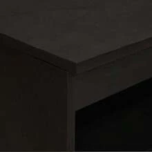 vidaXL Buffet avec étagère Noir 60 x 33 x 75 cm Massif de bois de mangue - Noir - Voir 6
