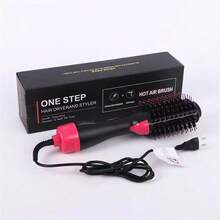4-In-1 Multi-Functional Hot Air Comb, Negative Ion Hair Straightener And Curler, Volumizing Hair Dryer And Straightener, Styling Comb, Inward Curling Iron, Electric Hot Comb, Hair Styling In One Step. - UK Plug(220-240V) - View 10