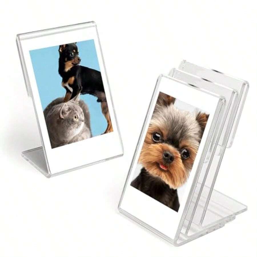 8 Pack Mini Picture Frame For Instax 2x3 Picture Frame Holder For Small Wallet Size Photo Frame Acrylic Photo Frame For Instax Mini Instant Films - Thông thoáng - Xem 1