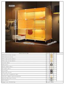 带猫砂盆的猫笼，带厕所的室内猫屋，一室一卫猫别墅 - 彩色 - 查看 16