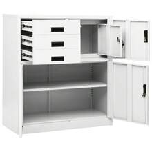 vidaXL Armadio da scrivania Bianco 90x40x102 cm Acciaio - Bianco - Visualizzare 6