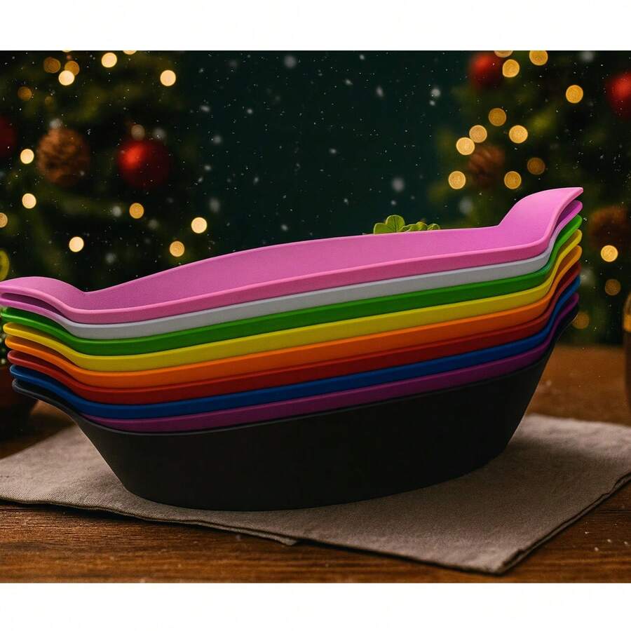 Kit Of 5 Small Boat-Shaped Snacks Portions For Bar/Restaurant, Plastic - 彩色 - 查看 1