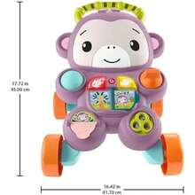 Fisher-Price Andadera Aprende Conmigo Amigo Mono, Juguete Musical Interactivo para Bebés, Estimula Primeros Pasos, para 6 Meses en Adelante - / - Ver 3