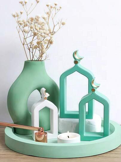 DIY Star & Moon Castle Silicone Mold, Handmade Epoxy Resin Plaster Mold, Hollow Middle Eastern Style Threshold Incense Candle Silicone Mold, Suitable For Middle Eastern Festival Party Decoration Ramadan Room Decor Home Decor Ramadan Decoration Office Decor