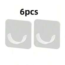 2/4/6pcs Strong Adhesive Wall Hooks - No Drilling Required, Easy Installation, Suitable For Kitchen, Bathroom, Bedroom - Multi-Purpose Hooks For Towels, Clothes, Keys - Stylish White Design