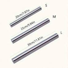 1pc Stainless Steel Rolling Pin, Baking Tool, Non-Stick Dough Rolling Pin, Suitable For Baking Soft Candies, Pizza, Cakes, Pastries, Pasta, Dough, Cookies, Etc. - Multicolor - View 5