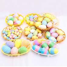 Classic Easter Egg Decorations - Rattan Wreath - Plastic Foam Eggs For DIY Crafts, Wreaths, Speckled Eggs Design - Various Sizes Suitable For Easter Holiday Decor, No Electricity Required - Easter Egg Wreath In Multiple Colors - View 5