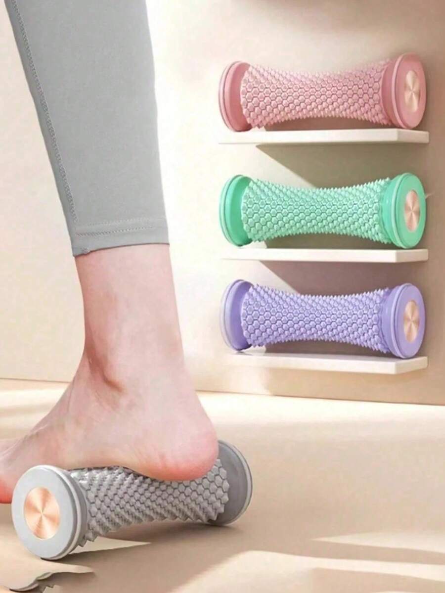1 rolo de massagem para os pés, rolo para músculos lisos, massageador para os pés, alivia a fadiga muscular dos pés, roda de massagem multifuncional para os pés, adequado para uso prolongado de salto alto, exercícios prolongados, o rolo de massagem ajuda a aliviar a fascite plantar, relaxa os músculos dos pés/mãos/pernas, melhora a circulação sanguínea, alivia a dor e a coceira. - Multicolorido - Ver 1