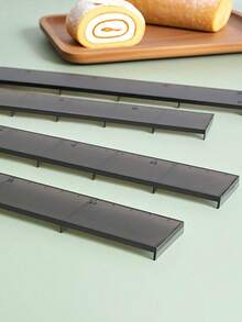 4pcs/Set Cake Roll Divider Ruler, Portion Marking Scale, Slicing Guide, Cake Cutting Mold, Kitchen Baking Divider Tools, Cake Decorating Accessories, Suitable For Holidays, Home Kitchen, Baking, Picnic, Party And More