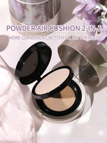 NOVO 二合一防水控油防晕染粉扑兼气垫粉饼，保湿气垫，持久显色，提亮肤色，遮瑕，适合日常妆容、新年聚会、送礼、学生、秋冬季、ins风、通勤等场合，超值之选 - 01#微光瓷白色 - 查看 3