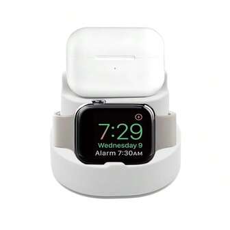 1pc Unisex Minimalist Classic Silicone Base 2-In-1 Stand, Universal Stand & Charger Stand Compatible With Apple Watch 38/40/41/42/44/45/49mm, Ultra/SE/8/7/6/5/4/3/2/1