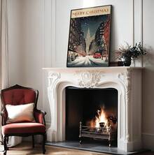 Póster Maestro Feliz Navidad - Impresión de Calle de Nueva York - Arte Navideño - Arte Festivo - Arte Invernal - Regalo para Él, Ella y Amantes de los Viajes - Decoración para Dormitorio o Sala de Estar - x Póster sin Marco, cuadros decorativos para sala, póster, con marco, pósters, cuadros para la pared, marcos para cuadros, cuadro, Virgen de Guadalupe, salas - transparente - Ver 7