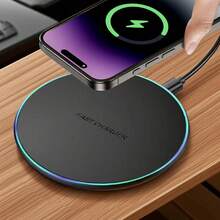 15W Wireless Charger Pad, Qi Wireless Charging Station Compatible With IPhone 16/15/14/13/12/X Pro Max