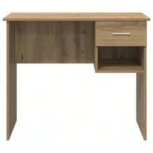 vidaXL Bureau Chêne artigianale 90 x 49 x 75 cm Bois d'ingénierie - Castano - Visualizzare 6