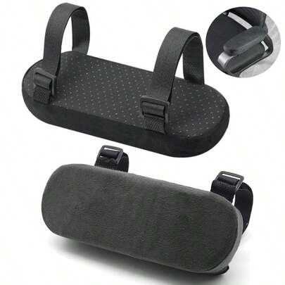 1 pieza Almohadilla de reposabrazos de espuma de memoria ergonómica, adecuada para sillas de oficina - Cojín de apoyo para el codo universal, alivio del estrés, funda de reposabrazos cómoda para escritorios, sillas de ruedas, suministros escolares y de oficina
