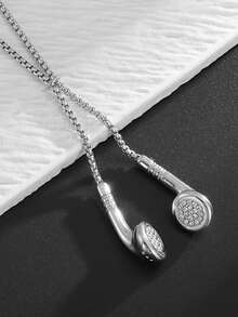 1件新款时尚创意简约耳机吊坠，时尚精致，高颜值日常百搭项链 - 時尚 - 查看 9