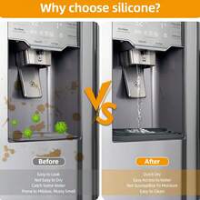 2 khay hứng nước bằng silicon, dùng cho tủ lạnh và máy lọc nước, ngăn ngừa vết bẩn và tràn nước, khay hứng nước có thể tùy chỉnh cho tủ lạnh và máy lọc nước. - Nhiều màu - Xem 9