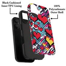Feliz Día de San Valentín Estética Funda Protectora Colorida en Forma de Corazón 2 en 1, Duradera y Robusta, Diseño de Doble Capa Proporciona Excelente Protección, a Prueba de Golpes, Adecuada para  17 16e 16 15 14 13 12 11 8 7 X XS XR Plus Pro Max Mini SE2 SE3, Regalo de Cumpleaños Navidad para Amigos, Protección de Teléfono, Funda Protectora a Prueba de Golpes, Funda de Teléfono de Moda, Diseño de Moda, Material a Prueba de Golpes, Excelente Durabilidad, Funda de Teléfono , Funda de Teléfono Ultrafina, Entusiastas de la Tecnología, Entusiastas de la Moda - Colores mixtos - Ver 6