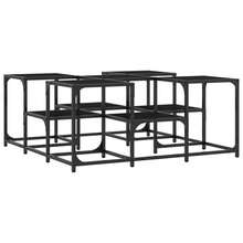 vidaXL Couchtisch, Schwarz, 91 x 91 x 40 cm, Holzwerkstoff - Schwarz - Übersicht 3