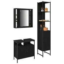 vidaXL Set di mobili da bagno 3 pz Chêne noir - nero - Visualizzare 1