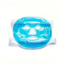 1 pieza Máscara facial de gel reutilizable - Paquete de hielo para el cuidado facial, uso dual de calor/frío para el cuidado facial y alivio del estrés, ayuda para el descanso y el sueño en el hogar - azul - Ver 9