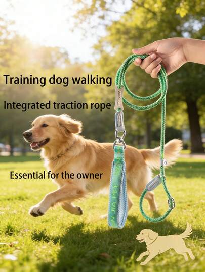 Heavy-Duty Dog Leash & Lead, Heavy-Duty Circular, Suitable For Walking, Training, And Hiking With Medium To Large Dogs, Pet Training Walking Rope