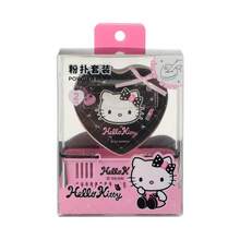 Miniso Sanrio Hello Kitty 閃亮派對系列棉花糖粉撲組－心形雙頭粉撲（粉色與黑色），附 Hello Kitty 圖案，附粉色塑膠收納籃，柔軟蓬鬆觸感，適合日常化妝與補妝（1件） - 彩色 - 查看 5