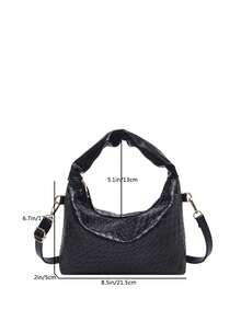 2026 New French High-End Woven Women's Handbag, Western Dumpling Bag, Niche Texture Commuter Bag, Versatile Tote - Màu Đỏ Sâu - Xem 8