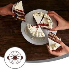 Cake Portion Cutter Cake Portion Marker Round Cake Slicer Double Sided Cake Portion Marker 10 Or 12 Pieces (White 26.8 Cm /10.6 In Diameter) - 棕色 - 查看 7