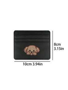 Pu Multi-Card Holder,With Hedgehog, Dog, Cat Embroidery Patchwork,Slim Wallet, Card Wallet,Everyday Card Storage, Stylish Accessory,Compact Organizer,Compatible With Id Badges, Credit Cards, For Office, Meetings, Events,Perfect Gift For Back-To-School Season, Summer,New Year,Ramadan, Eid, Valentine's Day, Christmas, Or Thanksgiving. - Multicolor - View 8
