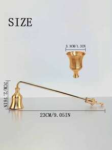 1pc Multi-Color Metal Candle Snuffer - Elegant Handle Design For Flame Extinguishing, Holiday Home Decor Gift For Ramadan, Valentine's, Birthdays & Thanksgiving, Festive Accessory | Sophisticated Style | Robust Construction