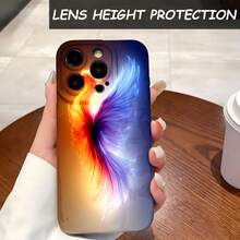 1PC Phone Case ,  Colorful Swirl Abstract Design Pattern , Stylish Phone Case, Phone Decoration, All-around Lens Protection, Creative Small Gift, Funny Gift for Boys and Girls - Negro - Ver 4