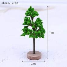 1pc Mini Realistic Tree Model, Cute Miniature Decor, Fairy Garden Ornament Resin Craft, Home Desktop Garden Accessory, Artificial Plant - Multicolor - View 18