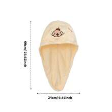 Miniso Line Friends Maltese Series Embroidered Hair Towel (Golden Retriever Style) - Super Absorbent Microfiber Material, Cute Puppy Embroidery Detail, Quick-Drying For Post-Shower Hair Care & Daily Use(1 PC) - Yellow - View 8