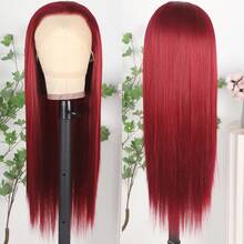 Gorgeous Neon Green Hair Synthetic Lace Front Wigs 28 Inch Pre Plucked Long Straight Hair Wigs Glueless Halloween Wigs Heat Resistant Fluorescent Green Straight Lace Front Wigs For Fashion Women For Daily Christmas Party Cosplay Use - 紅色 - 查看 8
