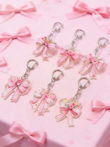 Bộ 6 móc khóa nơ hồng, móc khóa nơ acrylic màu hồng, thiết kế hoa văn, mặt dây chuyền sinh nhật lần thứ nhất, đồ dùng tiệc sinh nhật màu hồng, quà tặng tiệc mừng em bé, đồ trang trí tiệc sinh nhật chủ đề nơ hồng, đồ trang trí tiệc mừng em bé, đồ trang trí tiệc tiết lộ giới tính, trang trí phòng trẻ sơ sinh, đồ nhét vào túi quà tặng tiệc mừng em bé. - Cây cung - Xem 9
