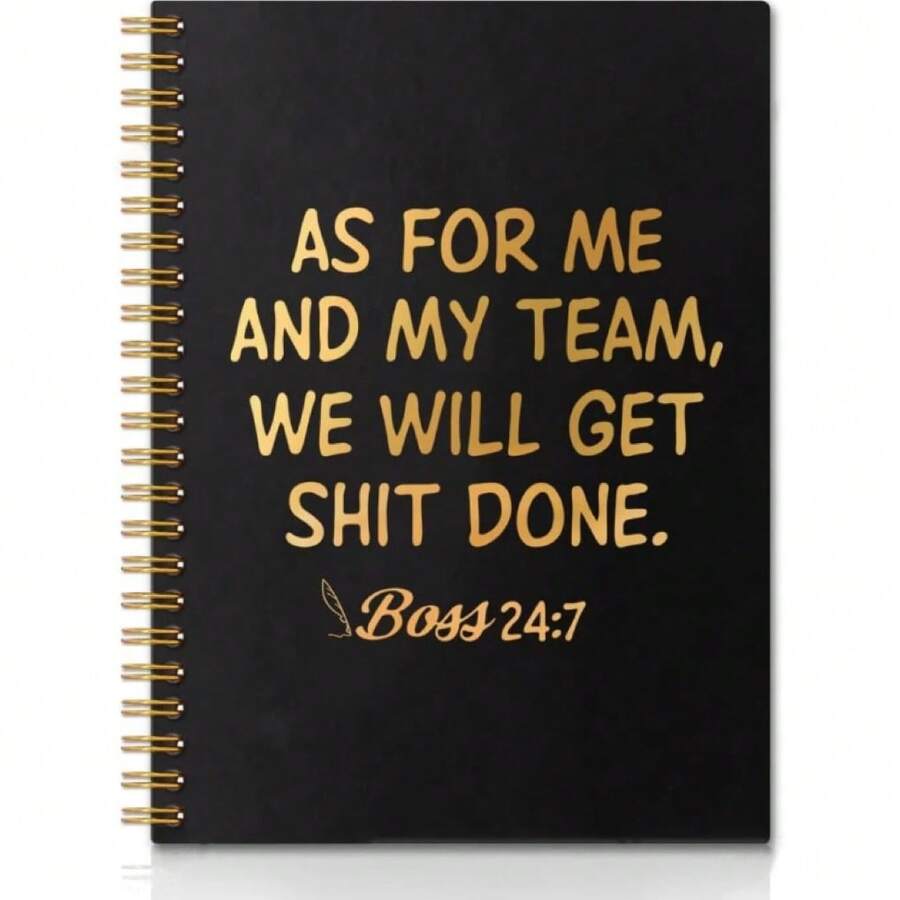 Premium Spiral Notebook With Inspirational Quotes - Foil Stamped, Motivational Sentences On Every Page, Ideal For Focused Work, Study, And Planning, Boosts Efficiency And Confidence, Great Growth Gift For Friends And Teammates - Multicolor - View 1