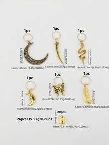 Clip à cheveux fashion en forme de croissant de lune en métal, pinces à cheveux, barrettes, accessoires pour cheveux, accessoires pour la tête, accessoires pour cheveux pour femmes - Doré - Voir 6