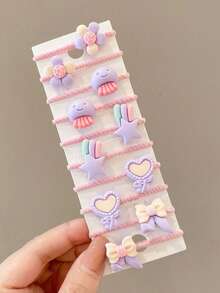 100个随机柔软弹性发圈，适合编发，不留痕迹 - 彩色 - 查看 8