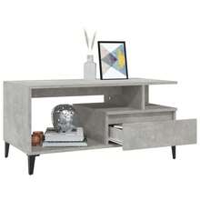 vidaXL Tavolo basso Gris béton 90x49x45 cm Bois d'ingénierie - Grigio - Visualizzare 4