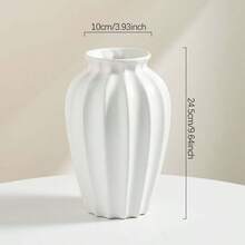 1pc Handmade Nordic-Style Ceramic Vase Embodies Modern Nordic And Bohemian Aesthetics, Showcasing Minimalist Beauty And Bringing A Luxurious Atmosphere To Home Decor. It's An Excellent Decorative Piece, Perfect For Placement In Living Rooms, Bedrooms, Bathrooms, And Other Spaces. It Can Also Be Used To Grow Hydroponic Plants Or Display Dried/Fresh Flowers, Making It An Ideal Gift For Festivals, Weddings, And Other Celebrations. - Multicolor - View 11