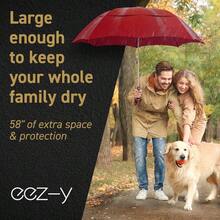 Folding Golf Umbrella - Burgundy - View 7