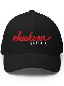Hat Baseball Jackson Guitars Logo Printed Cap Adjustable - Black - View 1