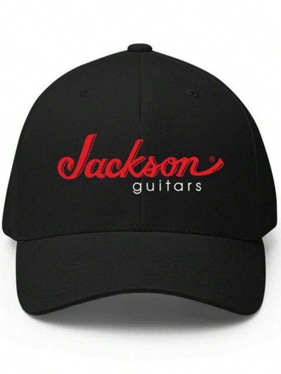 Hat Baseball Jackson Guitars Logo Printed Cap Adjustable - Black - View 1