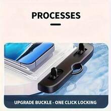 2Pcs Random Color'Secure-Lock 'High Quality Dry Bags With Dual Air Cushions & Lanyard - For Swimming, Surfing & Rain Protection (Fits Devices Up To 6.8 Inches/17.27cm) - Random Color-2pcs - View 6