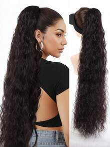 Culry Ponytail Extension, 36" Long Lightweight Full Natural Synthetic Curly Drawstring Ponytail Fake Pony Tail Multi Layered Soft Clip In Hair Extensions Ponytail Synthetic Hairpiece For Women - Multicolor - View 19